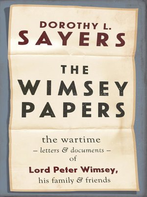 cover image of The Wimsey Papers